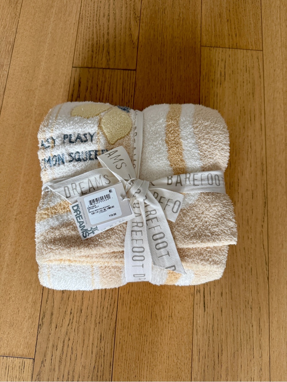 Barefoot Dreams Striped Cream & White Cozy Throw